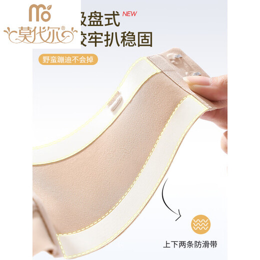 莫代尔前扣抹胸无肩带内衣女防滑聚拢小胸隐形粉底液无痕裹胸美背文胸罩 奶白 85A 38B[建议120-135斤]
