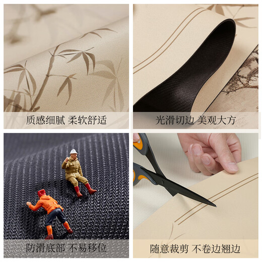 
Mingruiju bathroom door front foot mat bathroom floor mat new Chinese style entrance door diatom mud floor mat bathroom floor mat toilet door Yufanglan 12596 40*60cm water absorption and dirt resistance and quick drying]