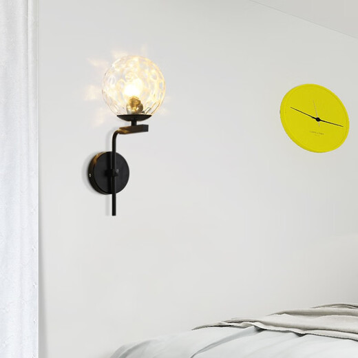 KEDOETY北欧极简壁灯客厅led楼梯过道酒店卧室床头灯创意咖啡厅外 米白色 6623金三色光