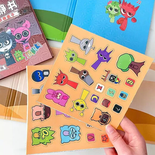 Weilida rythm box book cailm book Early Education Children's Toys Magnetic Quiet Livre magnétique Autocollant juin 1 juin cadeau Laser 3 Livres: 9 scènes + 6 Matériaux 18 * 58 cm Modèle magnétique fort épaissi