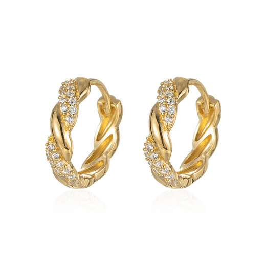 Qlady wrapped silver earrings silver earrings gold earrings women's unique beautiful earrings 2025 new high-end earring gift