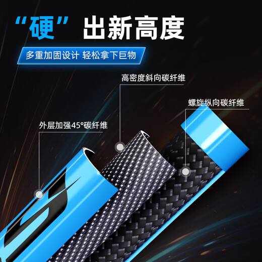 Woding GT copy net full set of fishing net pocket fishing net fishing carbon super hard large object copy net giant net head fishing net fishing net 4m GT giant object copy net rod bare rod