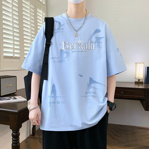 
Ran Yilan's summer short-sleeved shirt for boys and junior high school students loose cotton tops for young children's summer clothes 695 meters white single piece short-sleeved quality assurance M 70-90Jin [Jin equals 0.5 kg]
