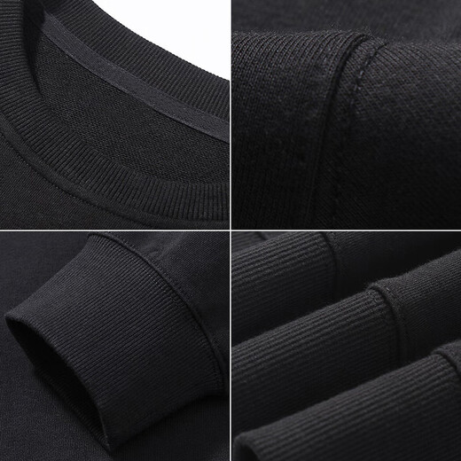 Western Camel (VANCAMEL) sweatshirt men's round neck autumn long-sleeved t-shirt men's trendy student loose casual bottoming shirt white S L