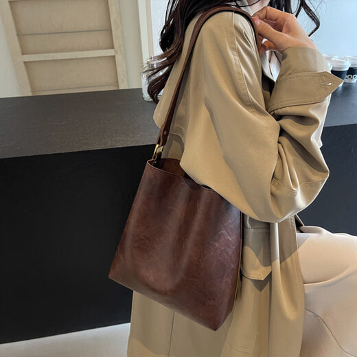 金狐狸女士包包女包2025年新款轻奢单肩斜挎包圣诞节生日礼物送老婆女友 咖色