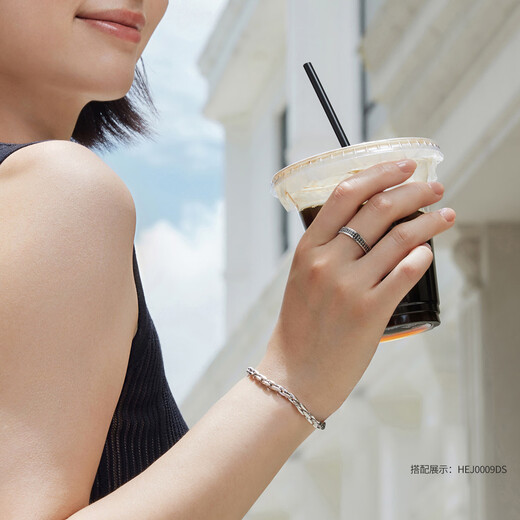 Lukfook Jewelry platinum 950 interlocking olive-shaped platinum bracelet, price F63P0036DS 12.42 grams (including labor cost 1081 yuan) - female 18cm