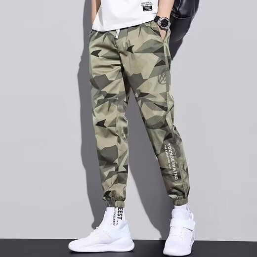 Casual Hosen für die trendige Marke von Herren vielseitig viel sommerdünner Tarnhose für Arbeiten für Arbeiten auf der Baustelle, um Füße Arbeitspezialhosen für Männer zu knüpfen