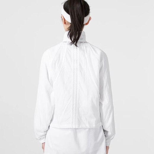 ADIDAS阿迪达斯外套女2025新款夏季跑步防晒衣立领夹克休闲运动服防风衣 HF7287/白色 假一赔十 L