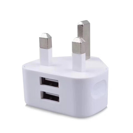 International universal conversion plug Hong Kong version British standard dual usb charging head triangle plug Hong Kong Macau Singapore mobile phone charger 5V2.4A British standard dual UBS British standard Hong Kong and Macau exclusive