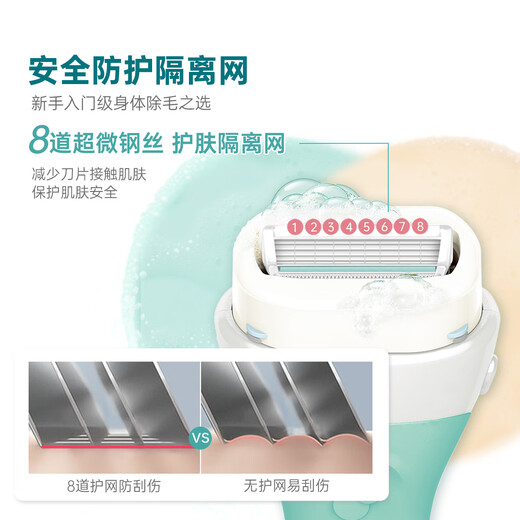 Comfortable (Schick) Souffa flower sensitive skin hair removal knife [1 knife handle 2 knife head] Underarm shaving. Use before containing aloe vera hair removal cream