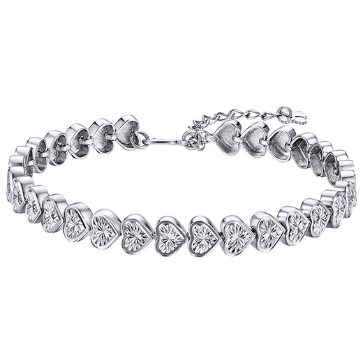 Jinzhizun (3DG Jewelery) CNC craft platinum pt950 love bracelet women's birthday gift priced by gram 13.89 grams (including labor cost 1,458 yuan)