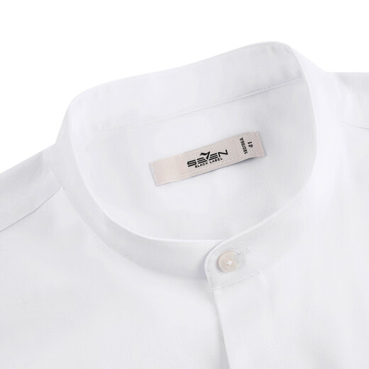 Qipai Chinese stand collar long-sleeved shirt men's 2025 autumn and winter new business national trend containing modal men's shirt Dabai 38