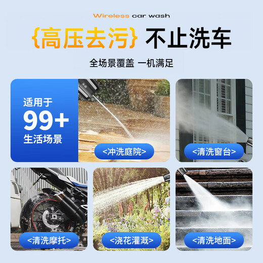 XIANNIAO high-pressure water gun car washing machine household car washing artifact complete set of yard spray cleaning floor wireless lithium battery brush car pump
