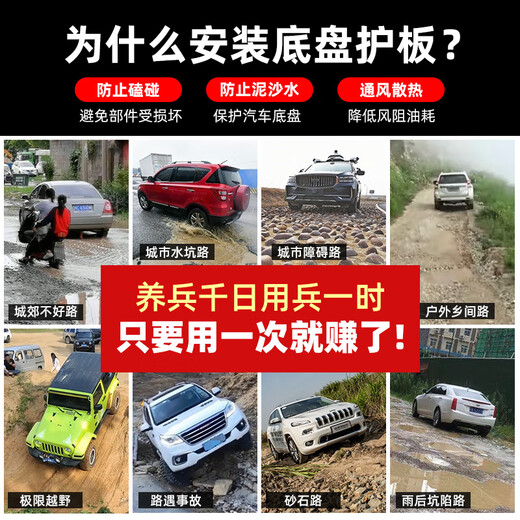 狼盟适用24-25款智界R7底盘护板电机下护板智界R7电池护板车底护板 前电池+后电池【2件套】 锰钢 R7/24-25款纯电736/802km