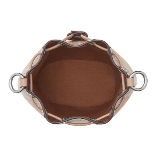 蔻驰（COACH）Dempsey15徽标抽绳开合pvc配皮单肩手提水桶包斜挎包迷你女款浅卡 基础装(包+防尘袋)