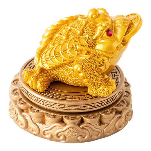 Carved feather golden toad color-changing tea pet ornaments can be raised creative tea set tea tray tea table tea raising tea table decoration high-end decoration rotating rich armor golden toad