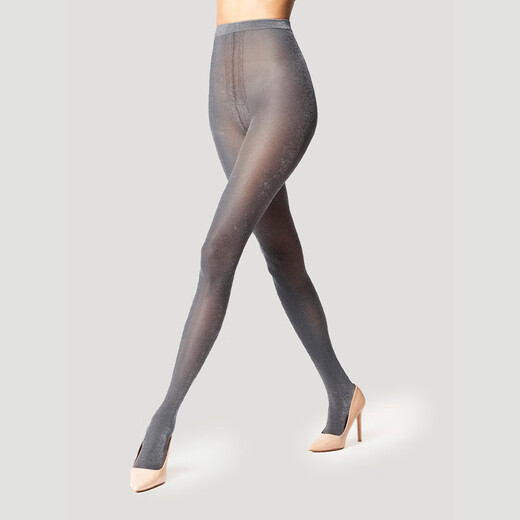 Wolford [New Product of the Season] Wolford Shiny25D Shiny Metal Textured Pantyhose 17081 8115_Peach_Silver XS
