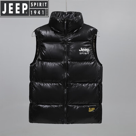 Jeep Spirit Black Gold Down Cotton Vest Men's Winter NOUVEAU VESTS HEPTESS HOMMES HEMPS HOMMESS