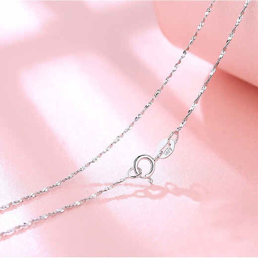 Necklace for women without pendant clavicle chain replacement plain chain chain universal naked chain fine accessories trendy platinum pt950 light luxury model - baby's breath length 40cm