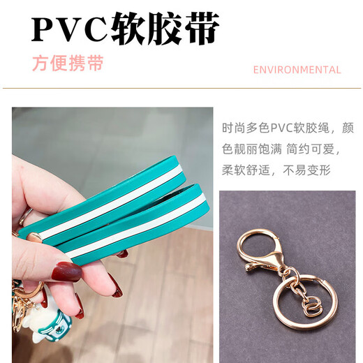 【咖啡熊钥匙扣】可爱卡通小熊汽车钥匙链圈情侣男女创意小饰品 咖啡熊钥匙扣2个-墨镜熊+耳机熊