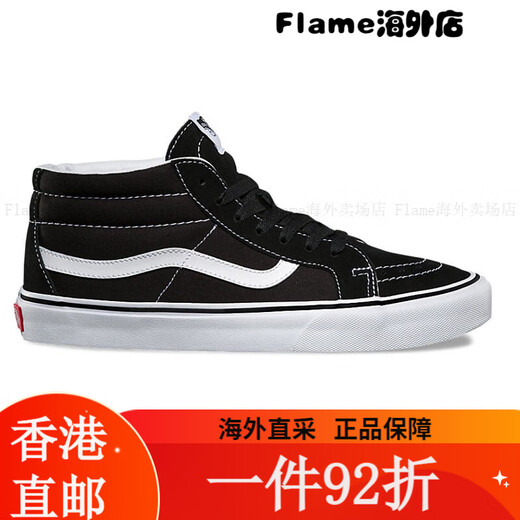 万斯（VANS）经典黑白中帮SK8-MID男女鞋帆布鞋板鞋VN0A391F6BT官方 V VN0A391F6BT 35