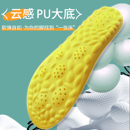 Huabaochi 2 pairs of insoles, soft and elastic, long-lasting comfort, thickened labor protection shoes, insoles that feel like stepping on shit, sports shock absorption for men, military training, running women