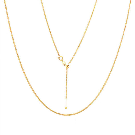 Fat Donglai's same universal chain 18k gold Chopard chain 18K gold needle necklace O-shaped chain color gold adjustable clavicle threaded needle Chopard platinum 45
