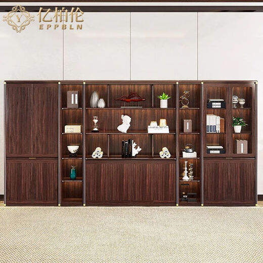 YIBOLUN new Chinese style solid wood boss desk ebony wood executive desk all solid wood president office furniture table and chair combination executive desk (2.0*0.95*0.76m)