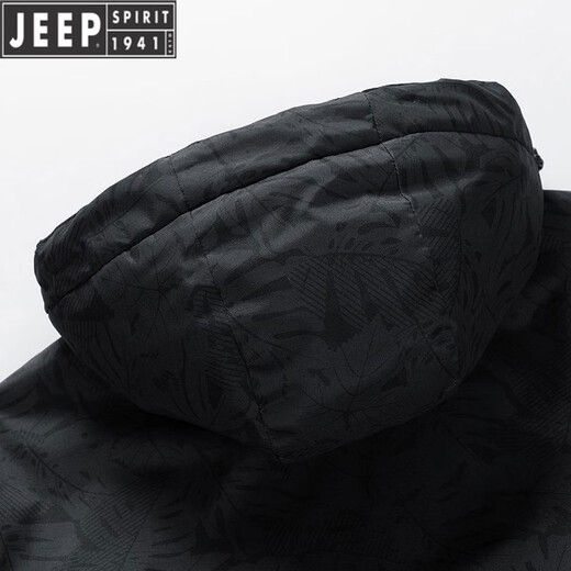 JEEP SPIRIT Jeep International Brand Jacket 2025 Autumn and Winter New Men's Outdoor Sports Hiking and Cycling Clothing Mountaineering Clothing Light Gray EDCO/High-end 3XL 155-170Jin Jin equals 0.5 kg