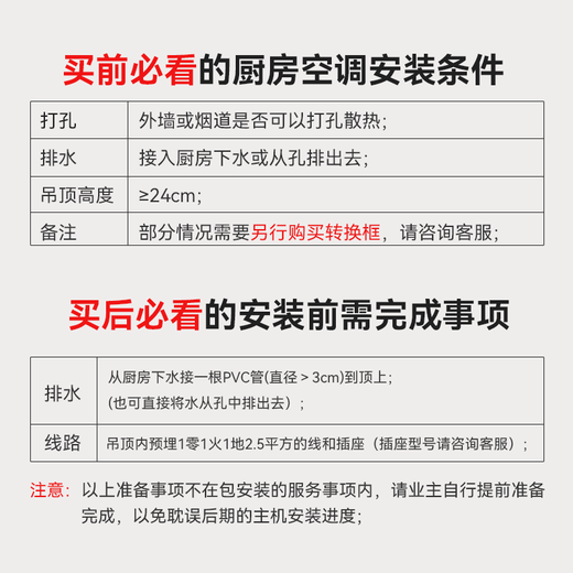 Booshen COOL Home Kitchen Air Conditioner Refrigerator Liangba Home Embedded Ceiling Embedded Integrated Outdoor Unit Kitchen Air Conditioner Small 1 HP Station Type Air Conditioner Package 1 Hole