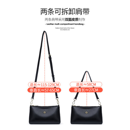 
Reessy International First-line Brand Small Square Bag Women's 2025 New Black Mom Bag Fashion Light Luxury Dual-Use Crossbody Bag Black