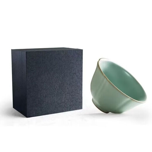 Tianqing Ru Kiln Master Cup single cup opening can hold high-end handmade ceramic tea cup Ru porcelain Kung Fu tea cup tea cup One Ru Kiln Master Cup
