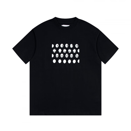 LEE KIDSMaisonMargiela马吉拉短袖MM6倒置logo数字乱码宽松T恤印花 695黑 色 S