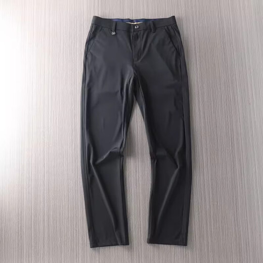 Orden de fábrica simplificada Fibra de bambú suave Fibra de primavera temprana NUEVO ALIMO DE MENORES Menores Casuales Biros delgados altos altos y altos pantalones negros 1049 Single Tamaño 30 (114-118Jin [Jin equivale a 0.5 kg])
