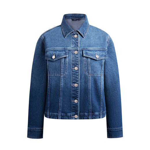 Navigare Italienisch kleines Segelboot Frauen breite Version Denim Jacke 2025 Herbst Neue Klassiker All-Match-Jacke Top Denim Blue M.