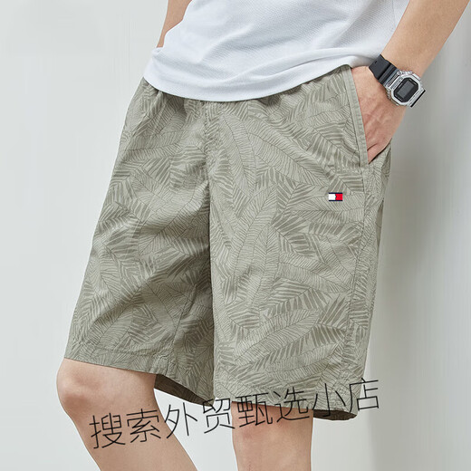 Tommy Sport American Tommy Five Points Shorts Men Summer Casual Pure Cotton Mid-Pants Men Pantalon de plage lâche polyvalent 9215 Couleur bleu foncé M (recommandé 100-120 Jin [Jin est égal à 0,5 kg])