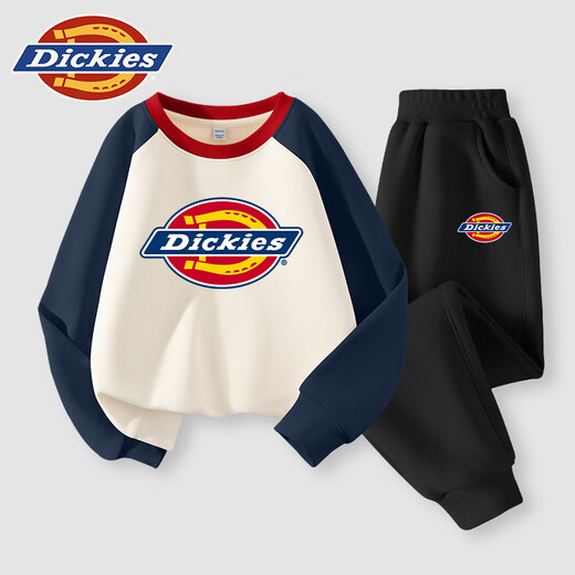 
Dickies children's clothing and children's sweatshirt suit spring and autumn style boys' thin pullover shirt for children 3-9 years old trendy two-piece set