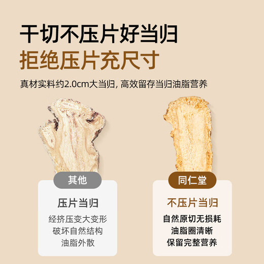同仁堂（TRT）当归 精选甘肃原产当归切片搭黄芪枸杞泡水煲粥养生茶80g