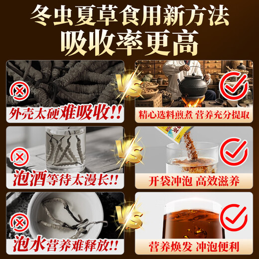 Jiuzhitang Taikang Tea 2 boxes Cordyceps sinensis Ganoderma lucidum nourishes liver protection enhances immunity gift high-end gift for people blue hat certification