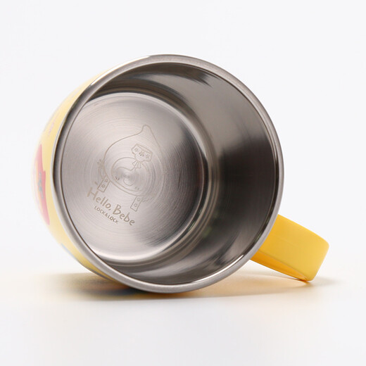 LOCK & LOCK children's tableware imported stainless steel primary school milk cup cartoon cup with handle water cup 250ml