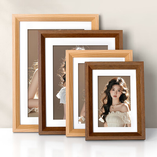 
Jin Longxing photo frames are placed in Taipei European style hanging painting wall photo wall wedding photo baby photo frame 6 inches to simple wood color-9906-1-Manufacturer direct post