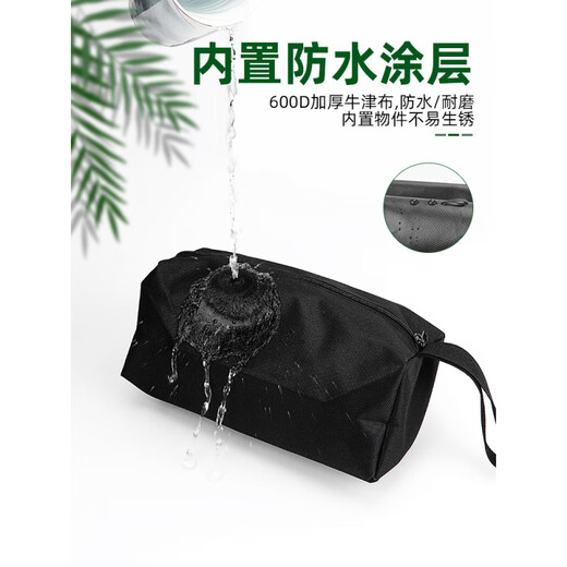 Vanai Tool Bag Strong and Durable Canvas Thickened Wear-Resistant Electrician Repair Multifunctional Handheld Storage Bag Small Portable Black Trumpet Thickened Oxford Cloth
