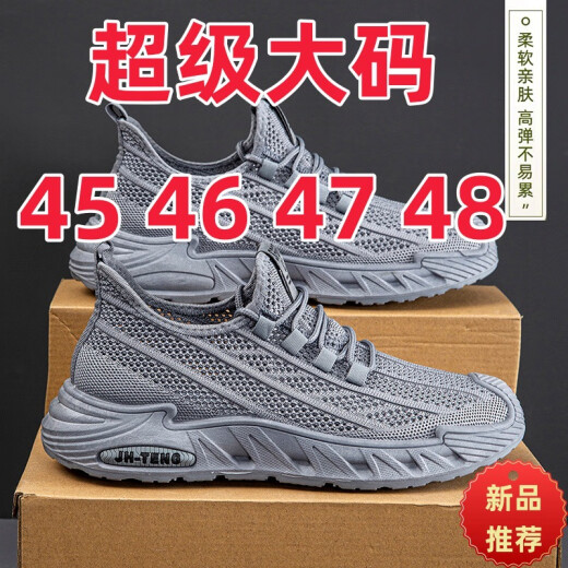 Changxiang Huili large-size men's shoes for spring and summer 2025 new breathable mesh shoes for men 4546 47 48 running casual sports shoes FH-Yibo 25-2 black 48