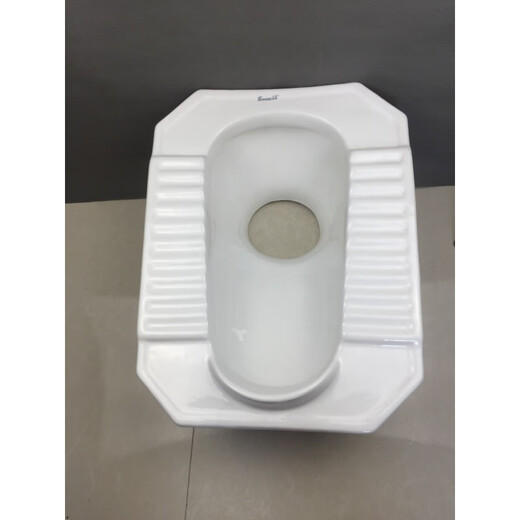 Rural dry squat toilet ceramic large diameter step toilet rural squat toilet with large mouth flush-free straight-through squat toilet 003# straight-through single squat toilet 16cm pipe available