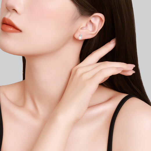 Chao Acer PT950 Platinum Pearl Diamond Earrings Girls Birthday Gift Pricing Platinum EEP43700001 One Pair