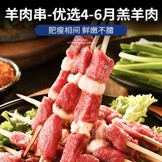 Ao Niu Diary Barbecue Set 103 brochettes Poids net 1355g Boeuf frais et brochettes de mouton Ingrédients de barbecue en plein air pour plusieurs personnes