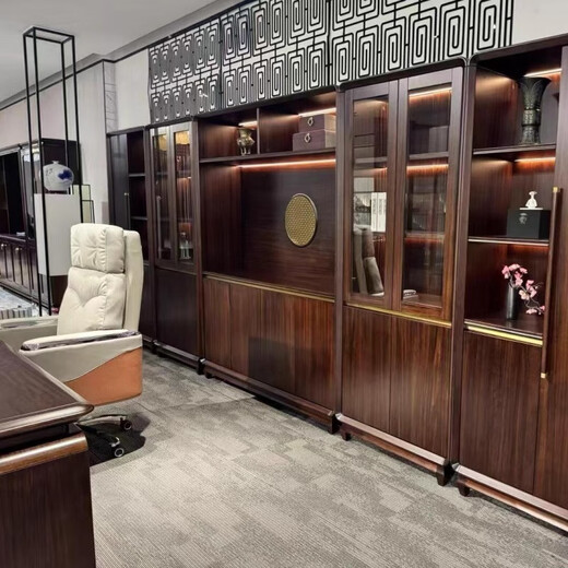 Hanjitang Yuxin Chinese style boss desk chairman office desk and chair high-end ebony wood president desk executive desk office furniture 2.4 meters boss desk