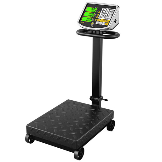 Today's selection (jinxuan) large hand push roller weighing electronic scale commercial floor scale wheel scale foldable platform scale accurate pig scale industrial logistics floor scale livestock weight scale dual display pulley 500KG backlit steel button large table 45*60