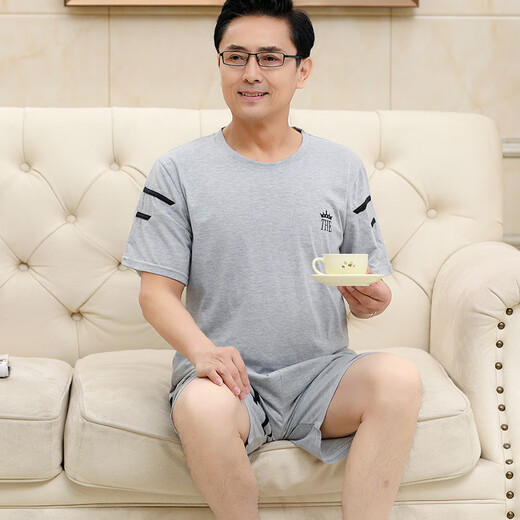 ROLISE罗丽丝品质老年睡衣短袖短裤棉薄款两件套可外穿 NJR-HDE9922 L 【柔软亲肤，舒适棉】