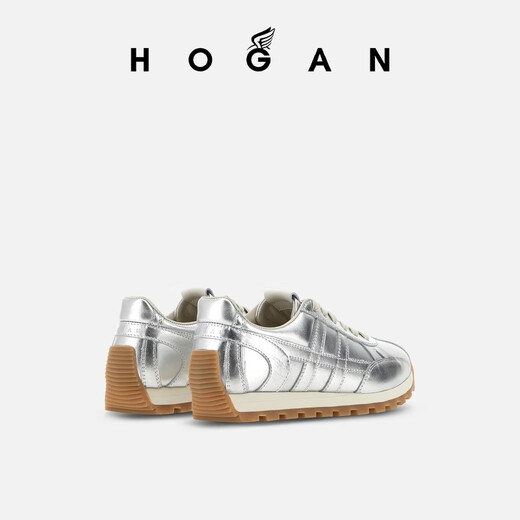 Hogan-Paarschuhe Neue 86er-Serie H671 Sports Casual Shoes Retro Mode Dick-Soled-Schuhe Silber 35.5